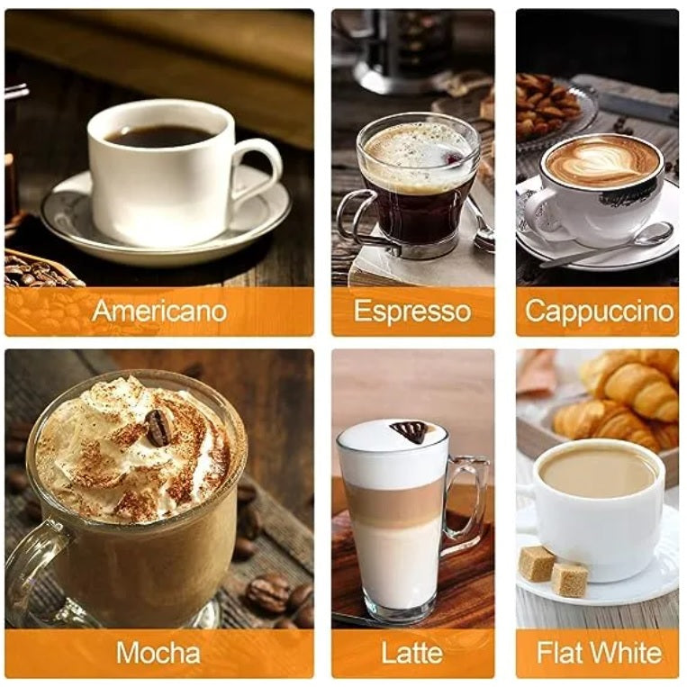 Original Black and White CM-800 - 15 Bar-  (Espresso, Cappuccino & Latte Coffee Maker )  Professional Steam Milk for Milk Mill - Baitak