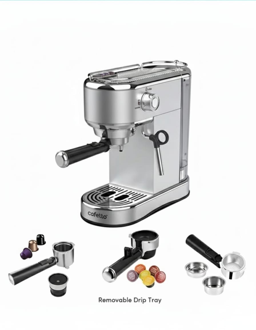 Cafello Espresso Machine for (Espresso, Cappuccino & Latte Coffee Maker )  Professional Steam Milk for Milk Mill - Baitak